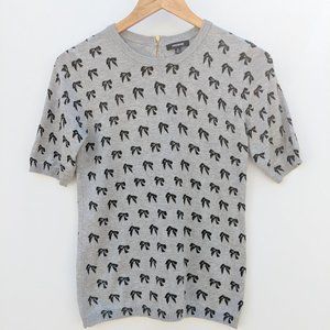 Premise Grey Bow Knit Sweater